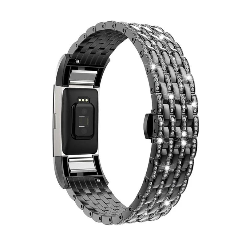 Stilvoll Fitbit Charge 2 Metall und Strass armband