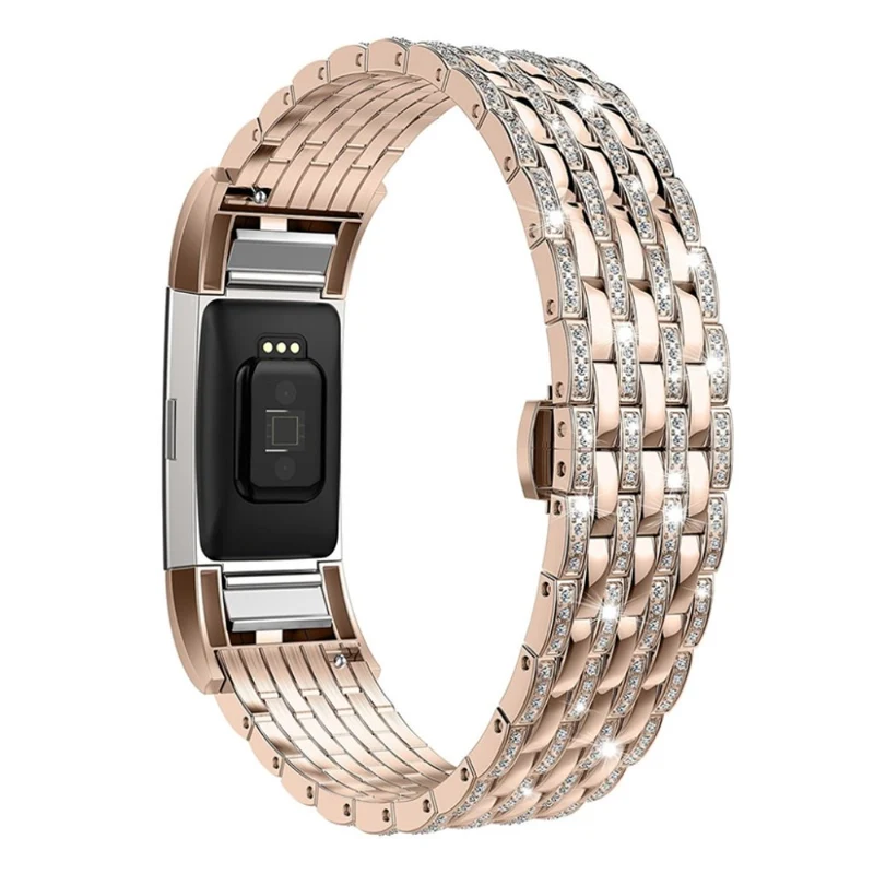 Stilvoll Fitbit Charge 2 Metall und Strass armband
