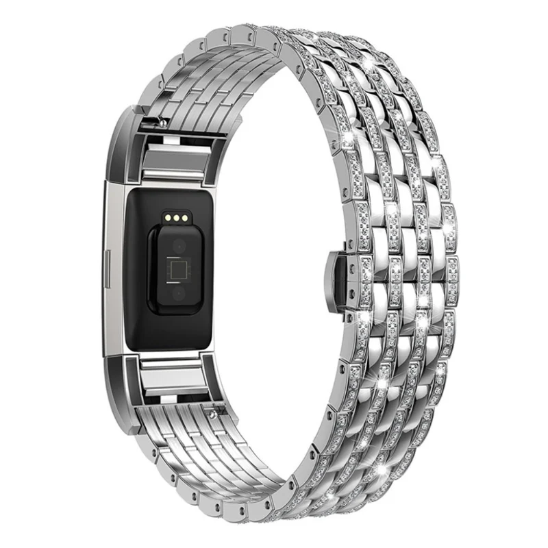 Stilvoll Fitbit Charge 2 Metall und Strass armband