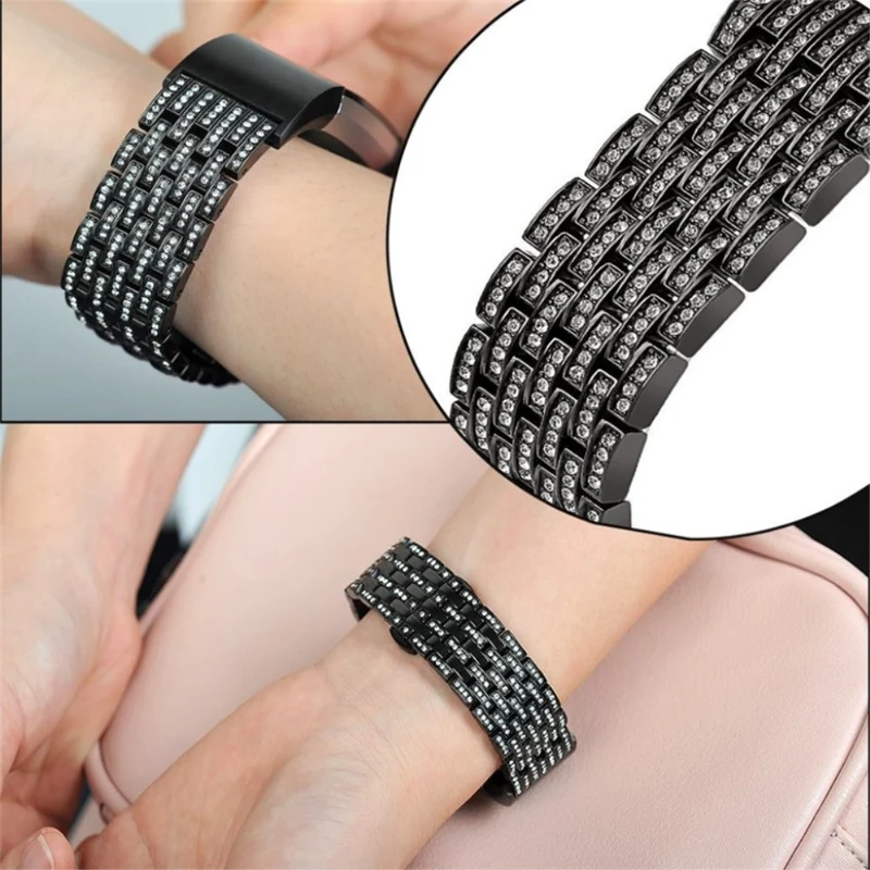 Stilvoll Fitbit Charge 2 Metall und Strass armband