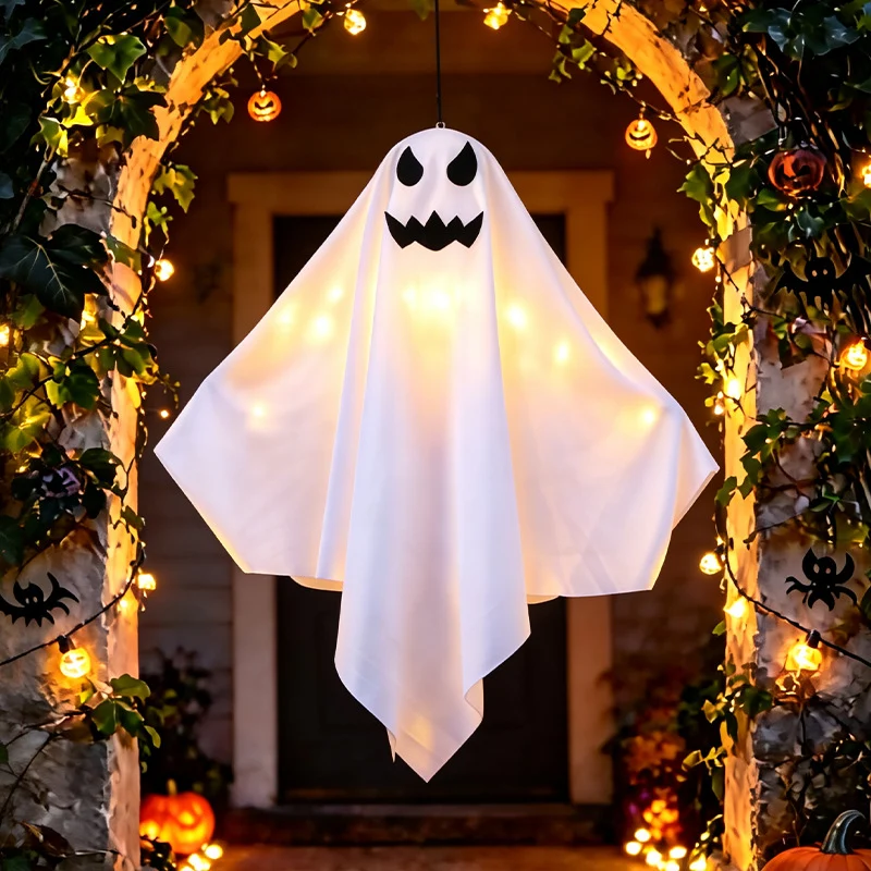 Dekorative Halloween Geistfigur mit LED-Beleuchtung