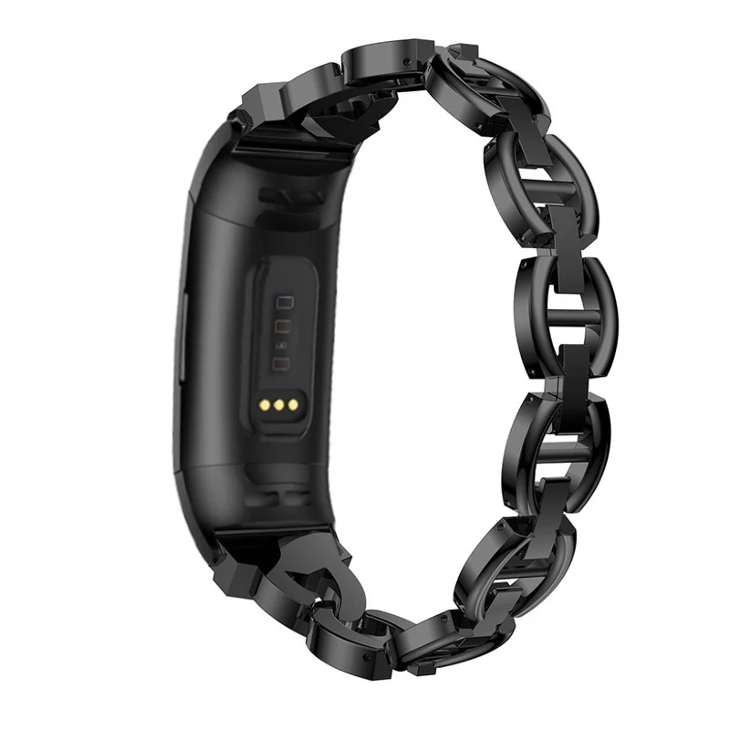 Sehr fantastisch Fitbit Charge 3 Metall und Strass armband
