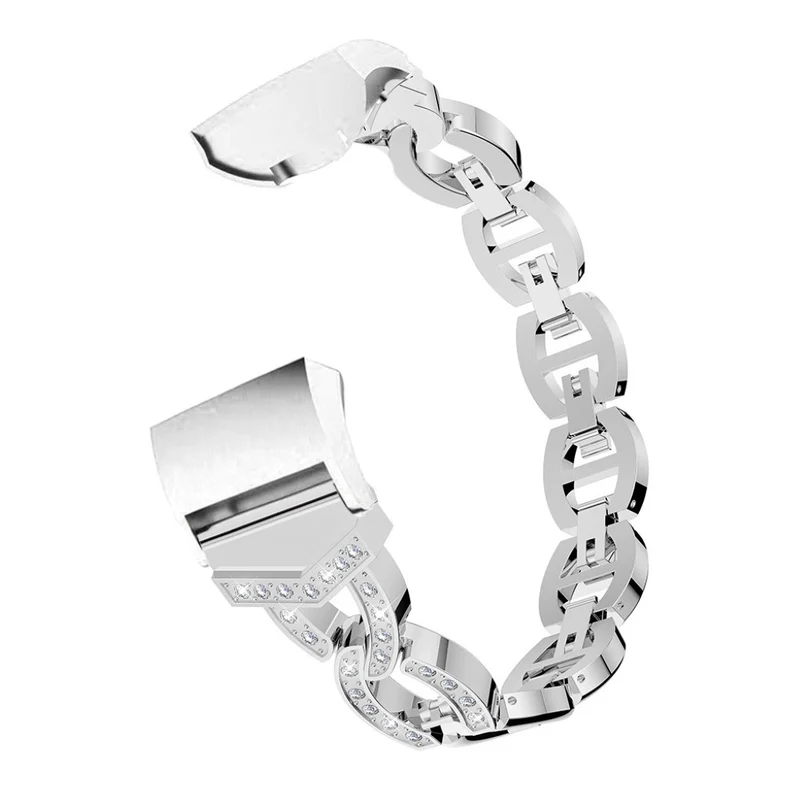 Sehr fantastisch Fitbit Charge 3 Metall und Strass armband