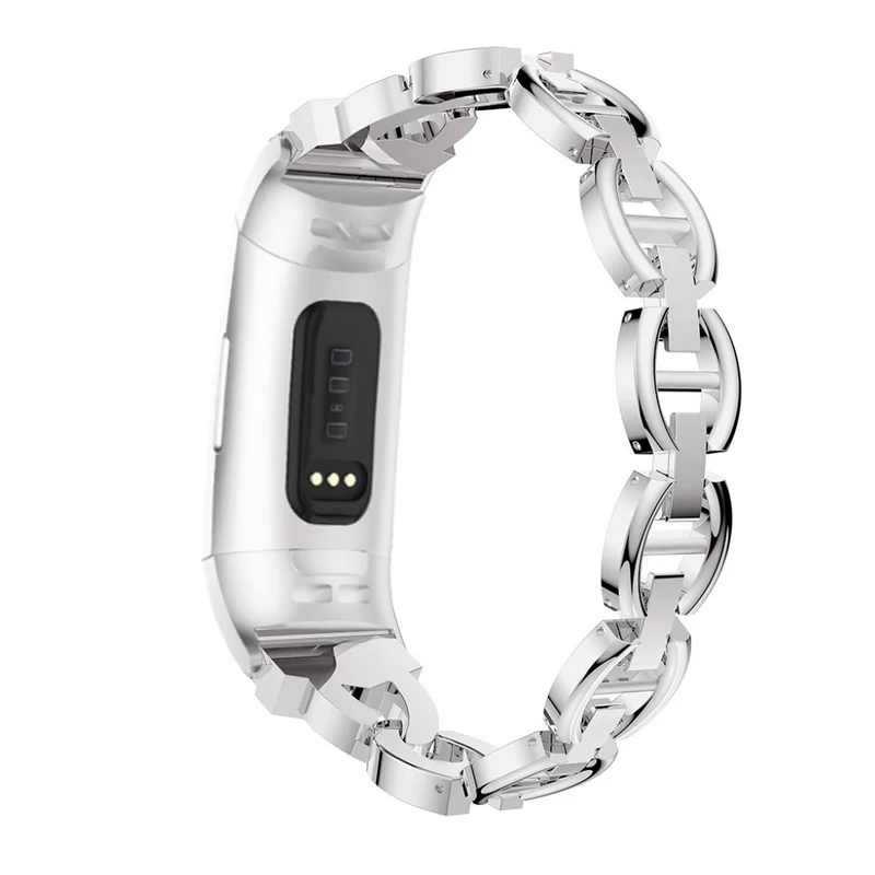 Sehr fantastisch Fitbit Charge 3 Metall und Strass armband