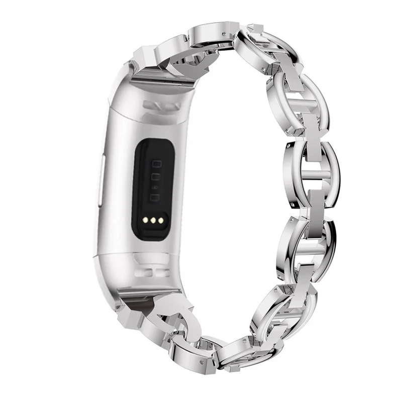 Sehr fantastisch Fitbit Charge 3 Metall und Strass armband