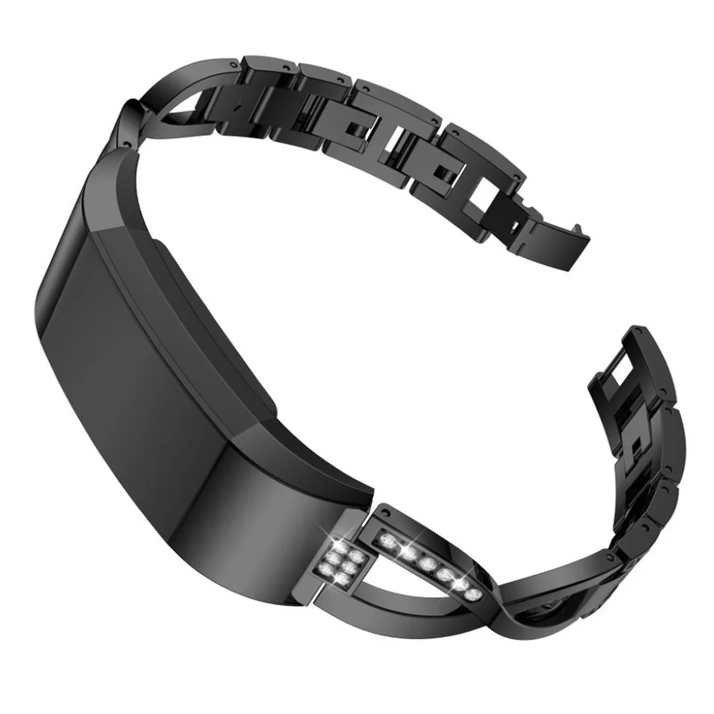 Sehr fantastisch Fitbit Charge 2 Metall und Strass armband