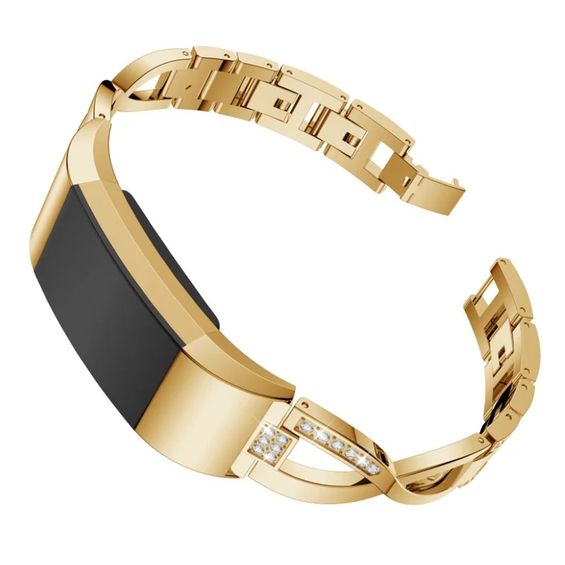 Sehr fantastisch Fitbit Charge 2 Metall und Strass armband