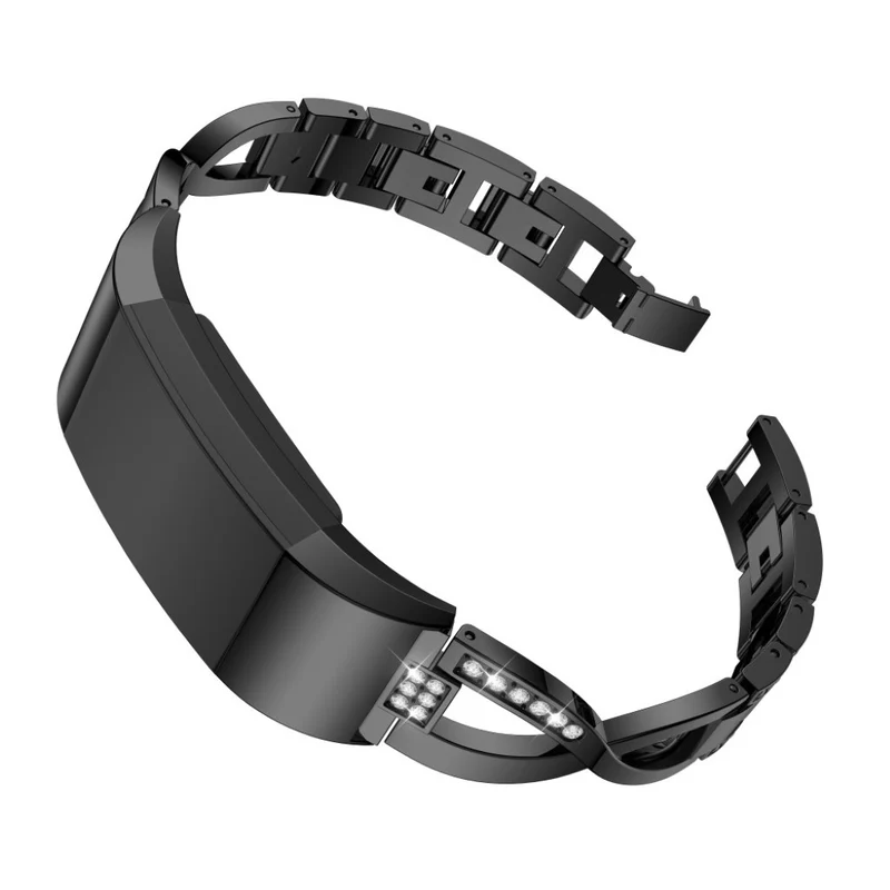 Sehr fantastisch Fitbit Charge 2 Metall und Strass armband