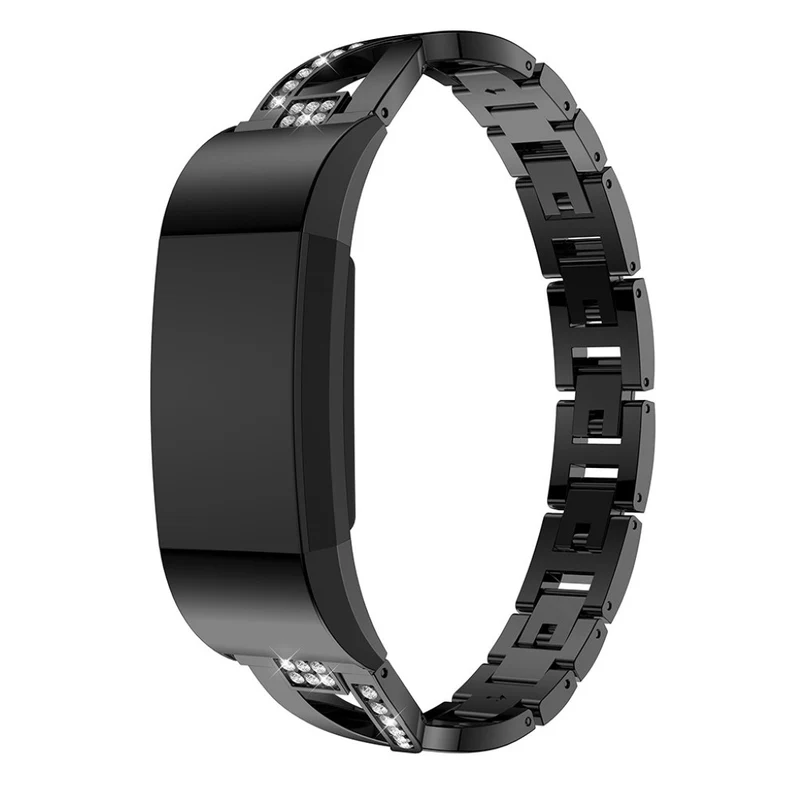 Sehr fantastisch Fitbit Charge 2 Metall und Strass armband