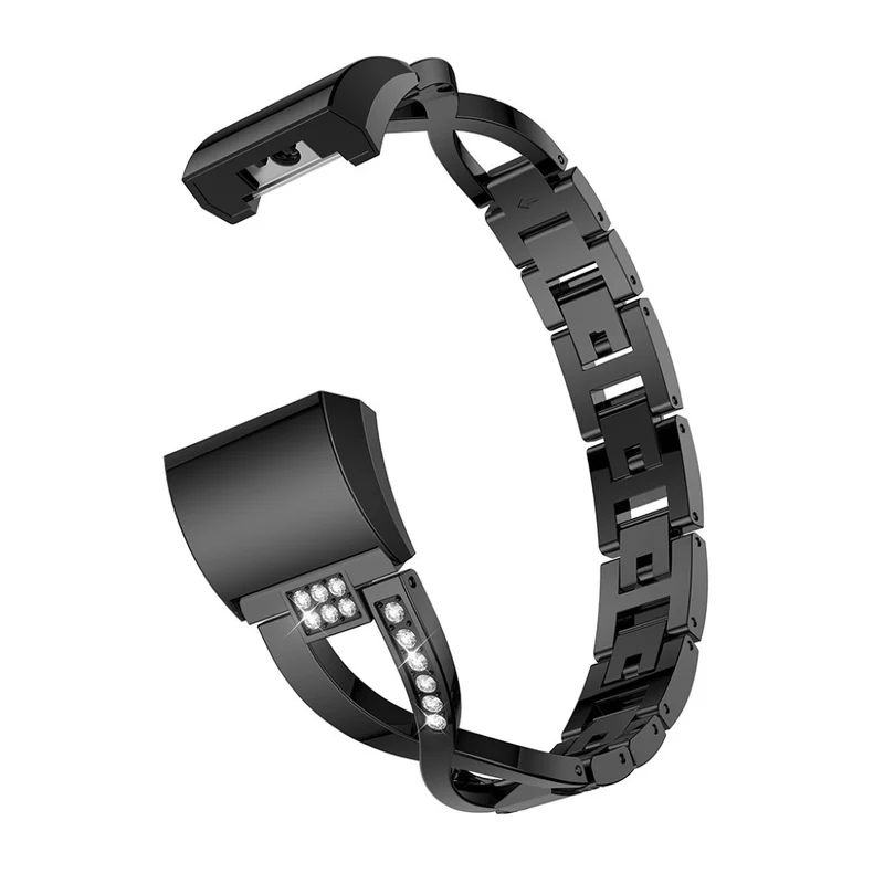 Sehr fantastisch Fitbit Charge 2 Metall und Strass armband