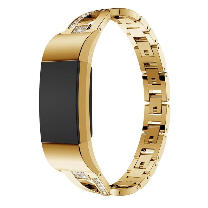 Sehr fantastisch Fitbit Charge 2 Metall und Strass armband