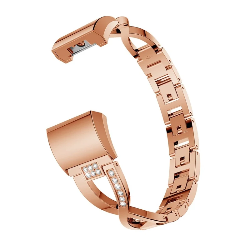 Sehr fantastisch Fitbit Charge 2 Metall und Strass armband