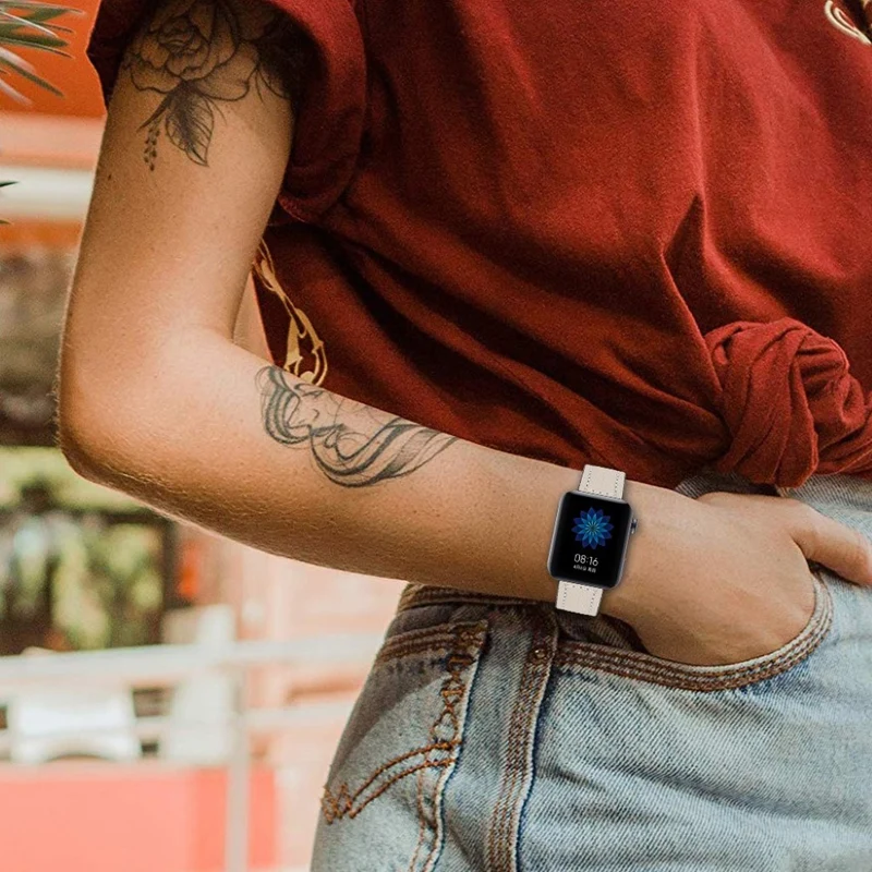 Schön Xiaomi Mi Watch Echtes Leder armband