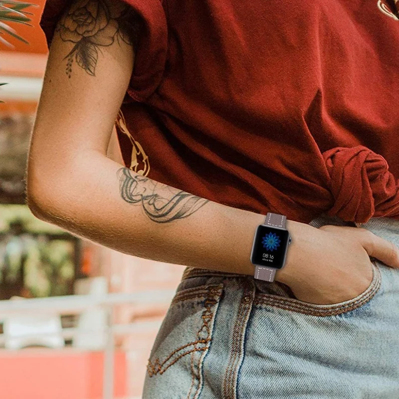 Schön Xiaomi Mi Watch Echtes Leder armband