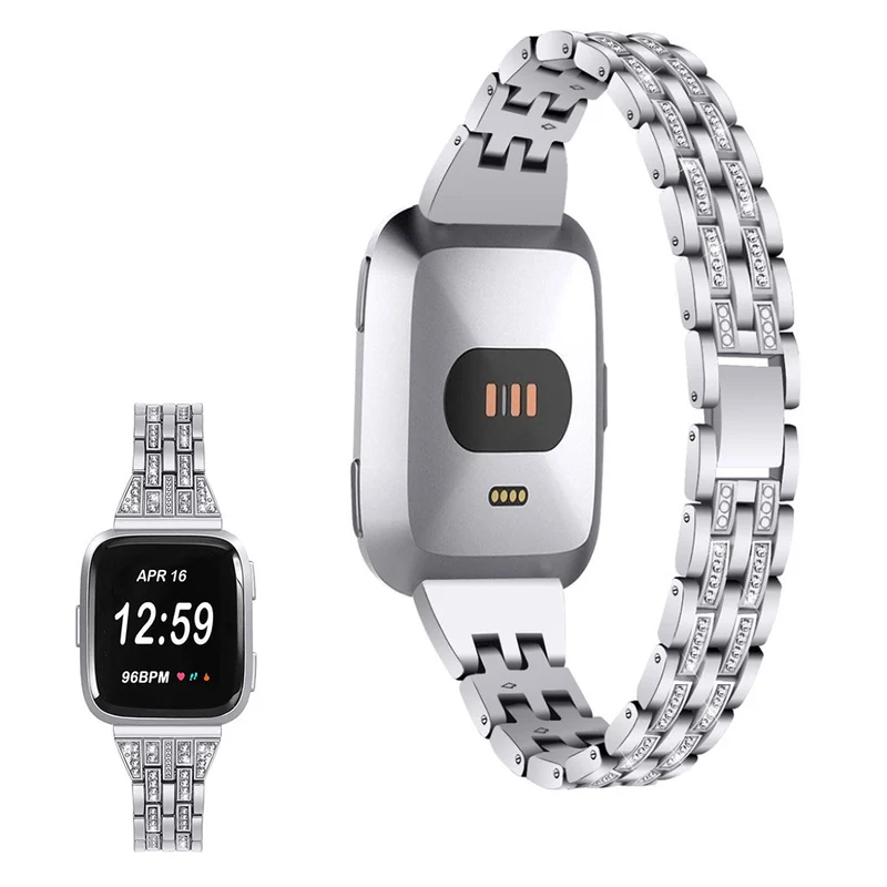 Haltbar Fitbit Versa Lite Metall und Strass armband