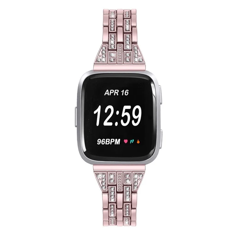 Haltbar Fitbit Versa Lite Metall und Strass armband