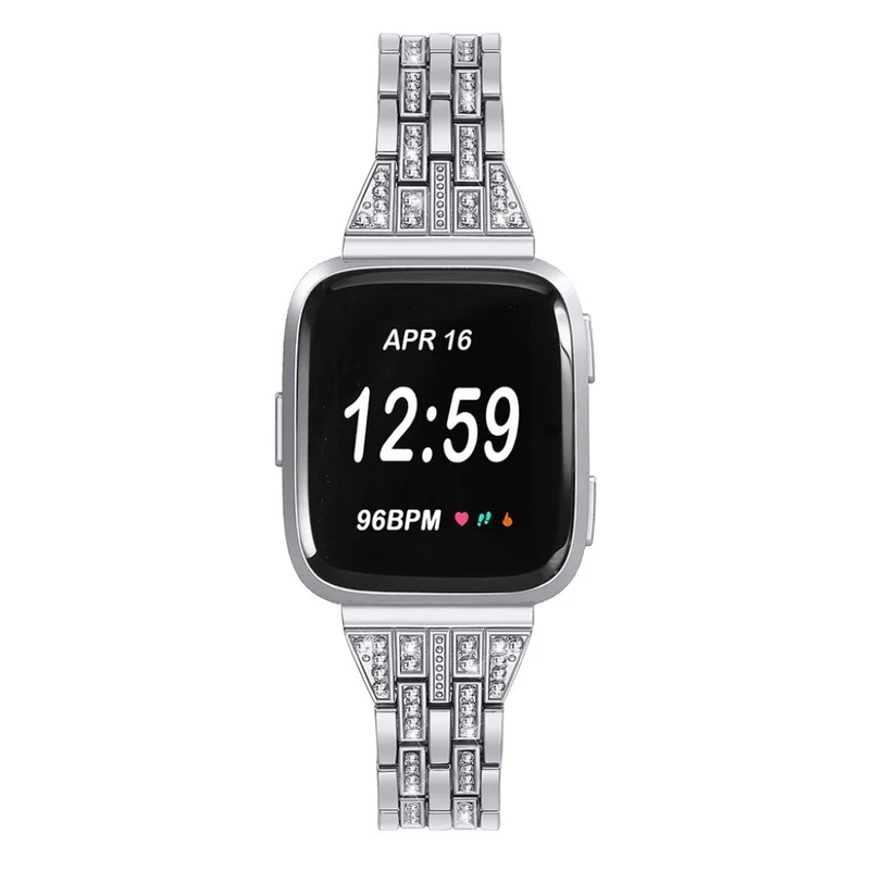 Haltbar Fitbit Versa Lite Metall und Strass armband