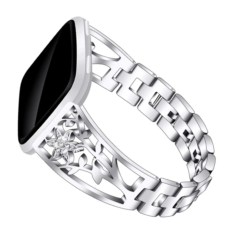 Sehr modisch Fitbit Versa Lite Metall und Strass armband