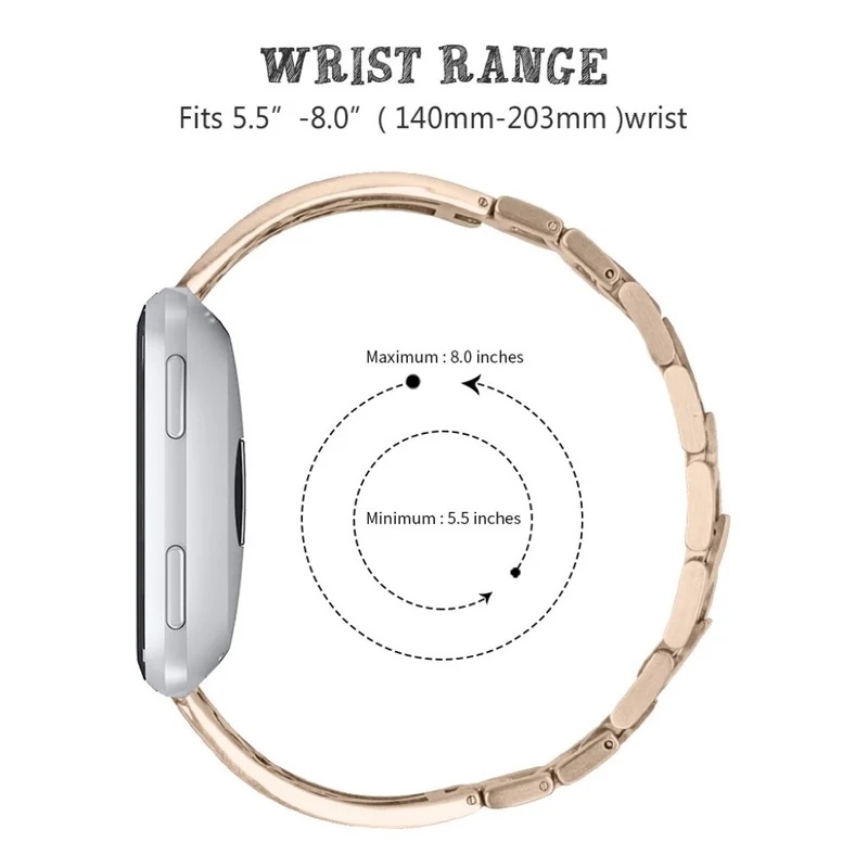 Mega schön Fitbit Versa Lite Metall und Strass armband