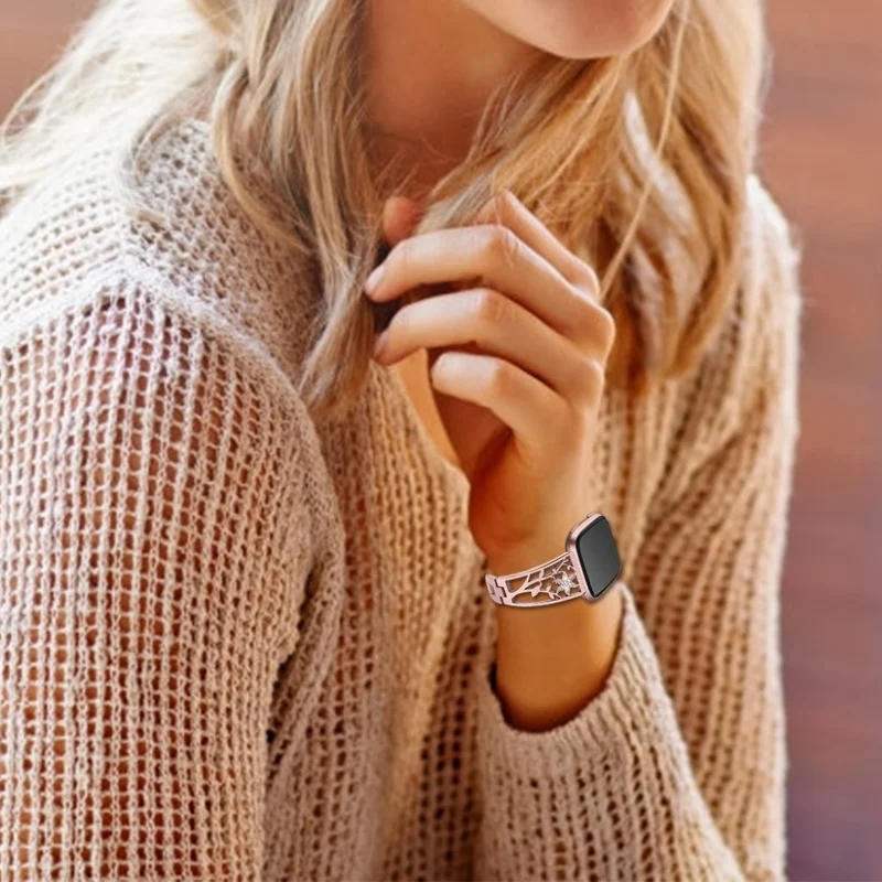 Süß Fitbit Versa Lite Metall und Strass armband