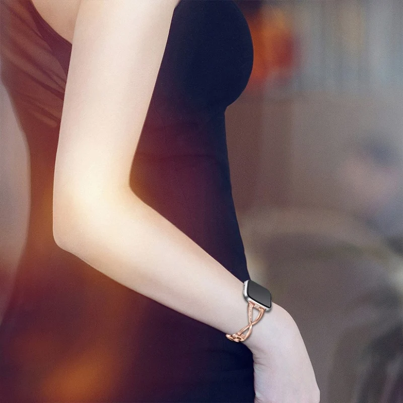 Super süß Fitbit Versa Lite Metall und Strass armband