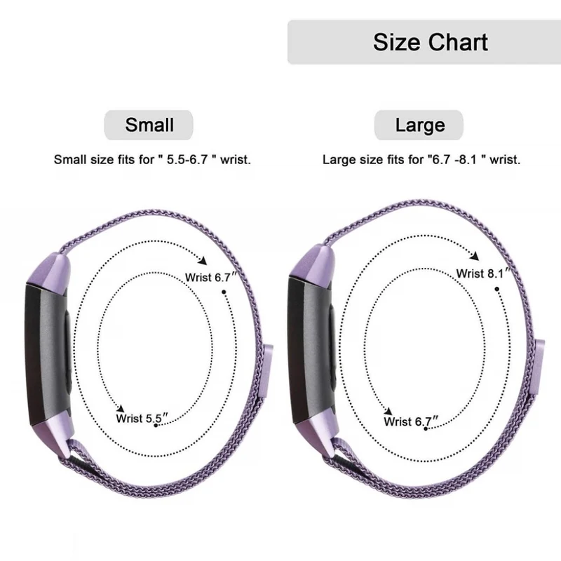 Super robust Fitbit Charge 3 Metall armband