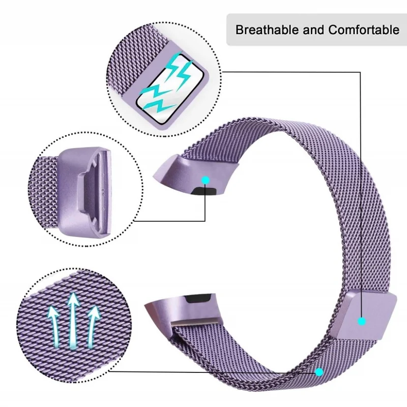 Super robust Fitbit Charge 3 Metall armband