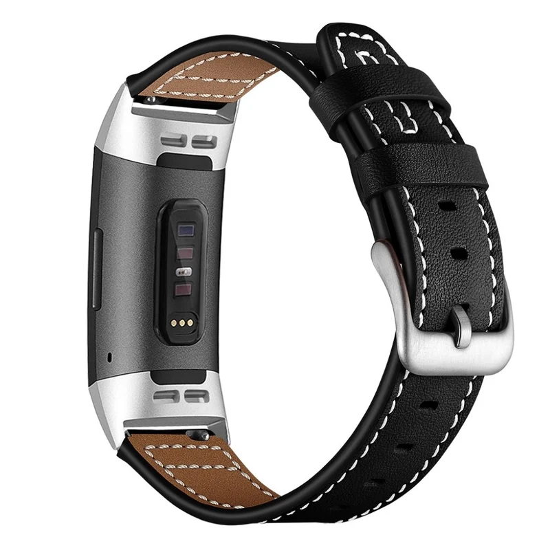Sehr robust Fitbit Charge 3 Echtes Leder armband