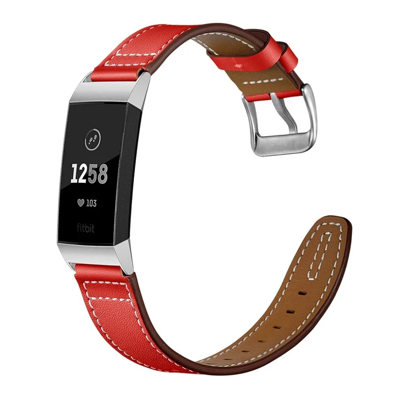 Sehr robust Fitbit Charge 3 Echtes Leder armband