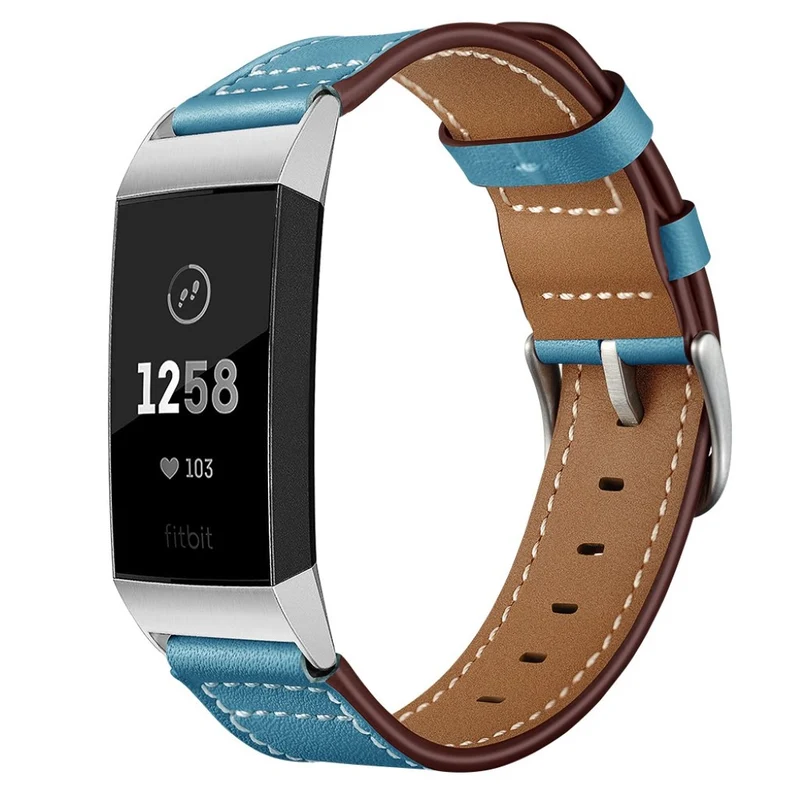 Sehr robust Fitbit Charge 3 Echtes Leder armband