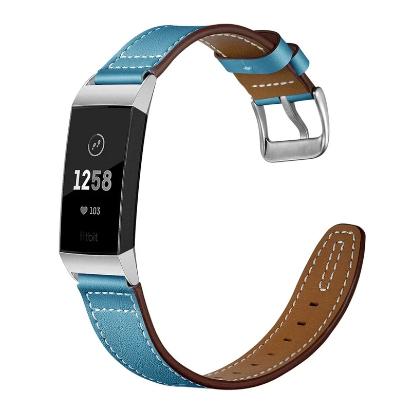 Sehr robust Fitbit Charge 3 Echtes Leder armband