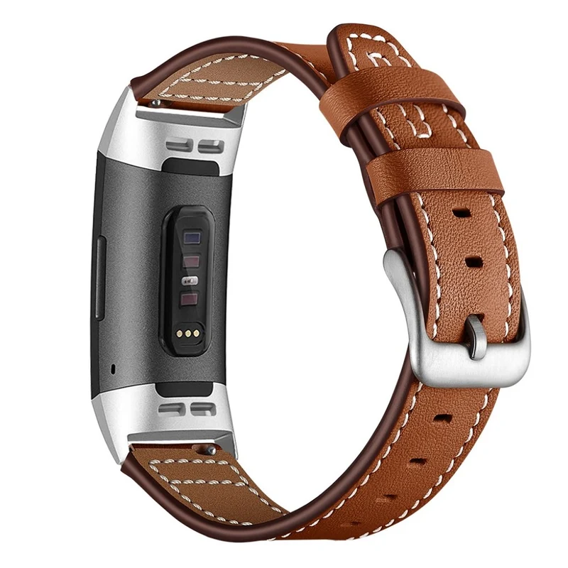 Sehr robust Fitbit Charge 3 Echtes Leder armband