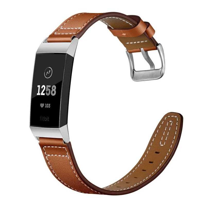 Sehr robust Fitbit Charge 3 Echtes Leder armband