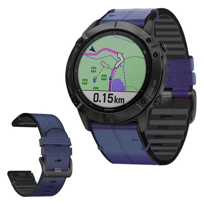 Universell Garmin Echtes Leder und Silikon / TPU armband