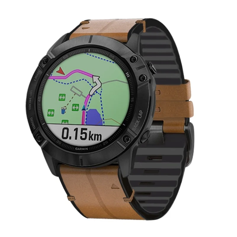 Universell Garmin Echtes Leder und Silikon / TPU armband