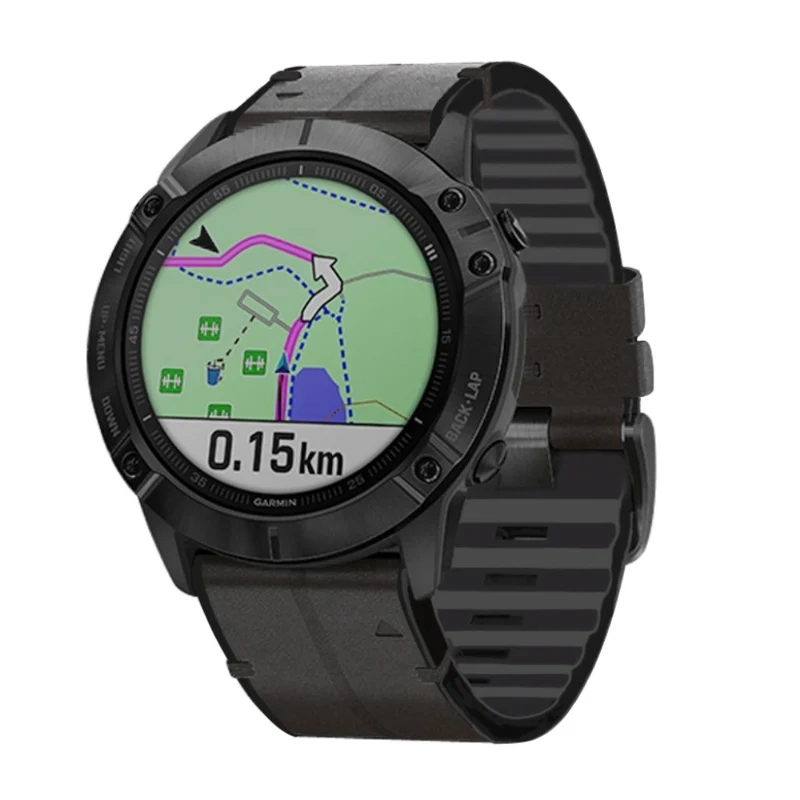 Universell Garmin Echtes Leder und Silikon / TPU armband