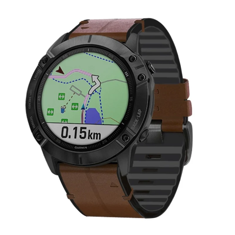 Universell Garmin Echtes Leder und Silikon / TPU armband