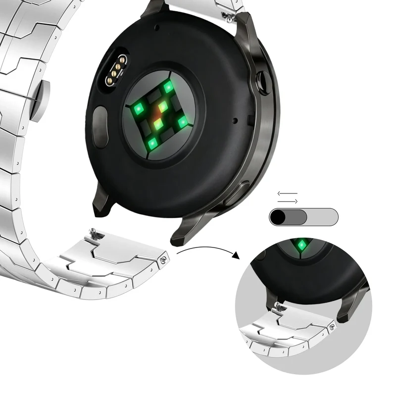 Bandz Garmin Venu 3 Stahlarmband 'Iron' (Silber)
