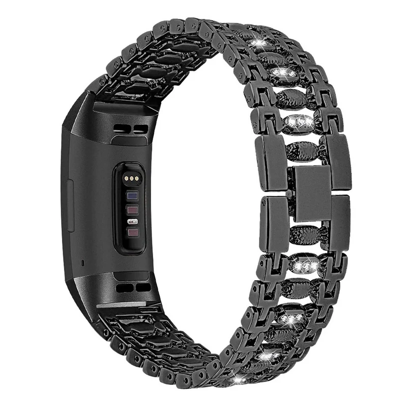 Absolut schön Fitbit Charge 3 Metall und Strass armband