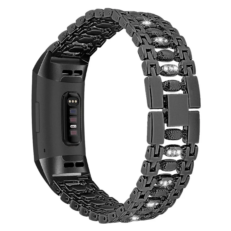 Absolut schön Fitbit Charge 3 Metall und Strass armband
