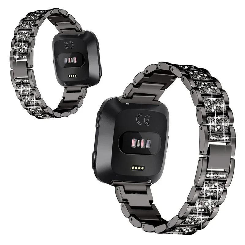 Absolut süß Fitbit Versa Metall und Strass armband