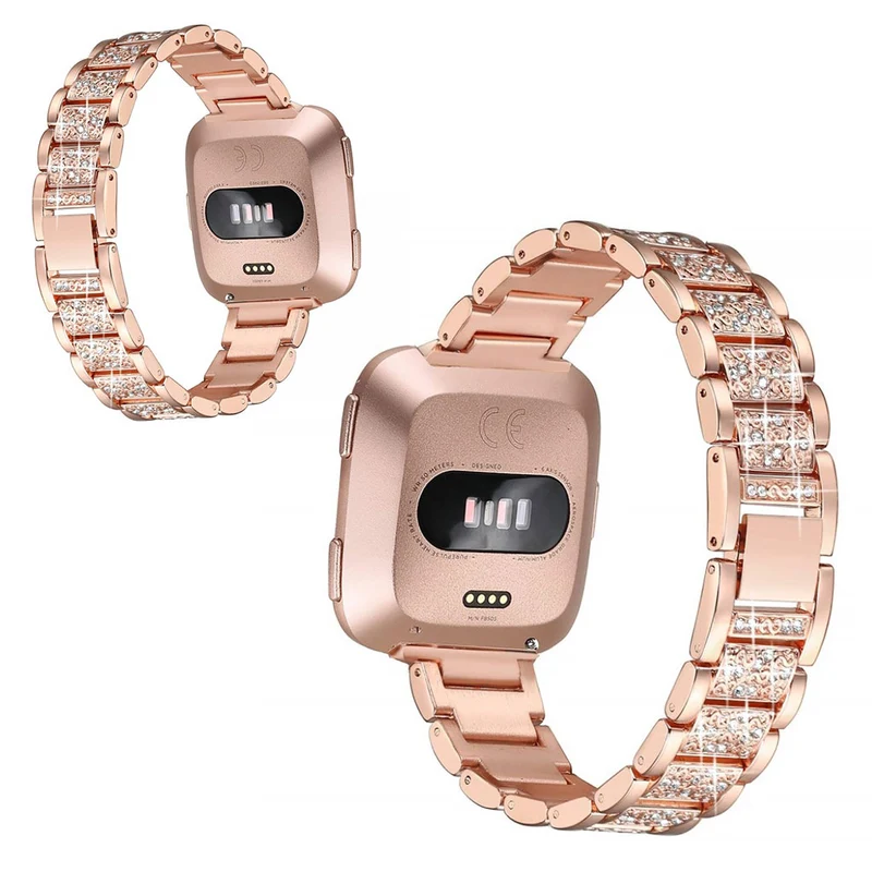 Absolut süß Fitbit Versa Metall und Strass armband