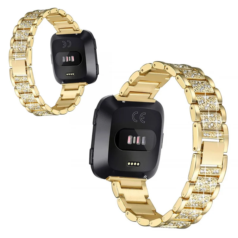 Absolut süß Fitbit Versa Metall und Strass armband