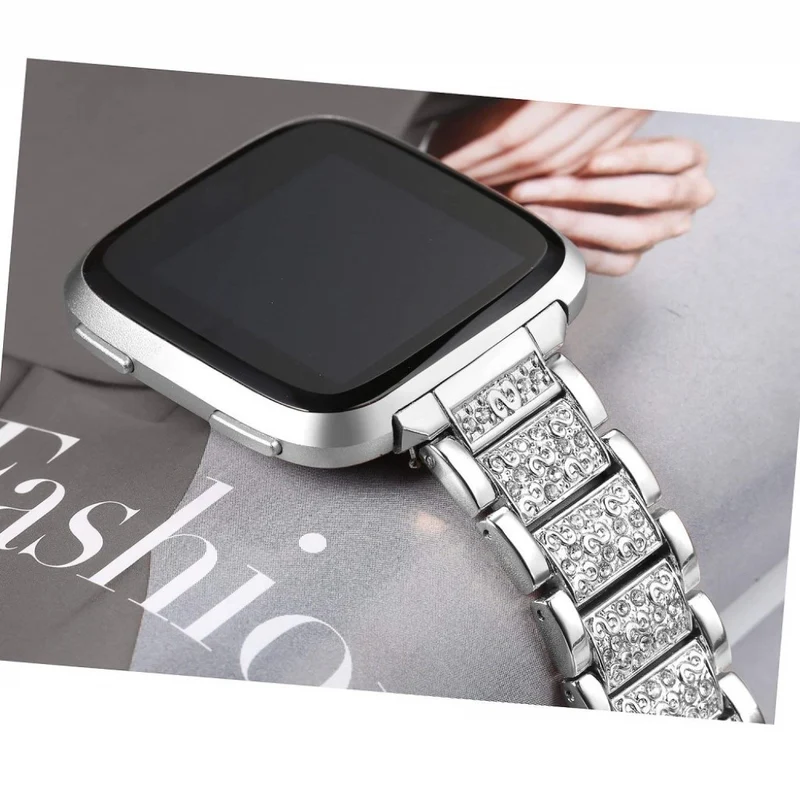 Absolut süß Fitbit Versa Metall und Strass armband