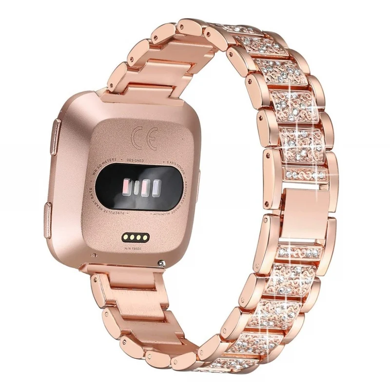 Absolut süß Fitbit Versa Metall und Strass armband