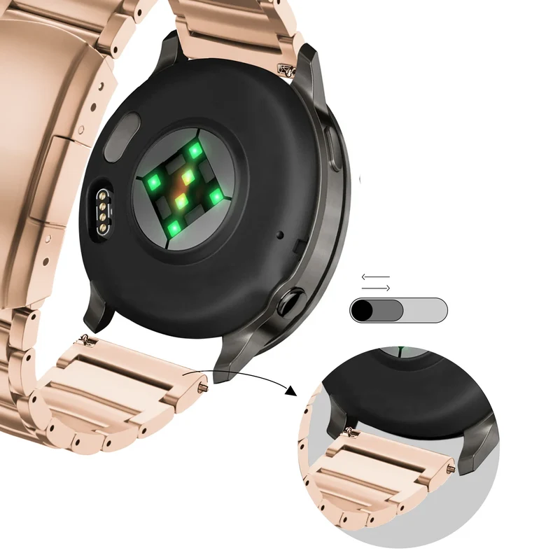 Bandz Garmin Vivomove Luxe Titan-Gliederarmband (Roségold)