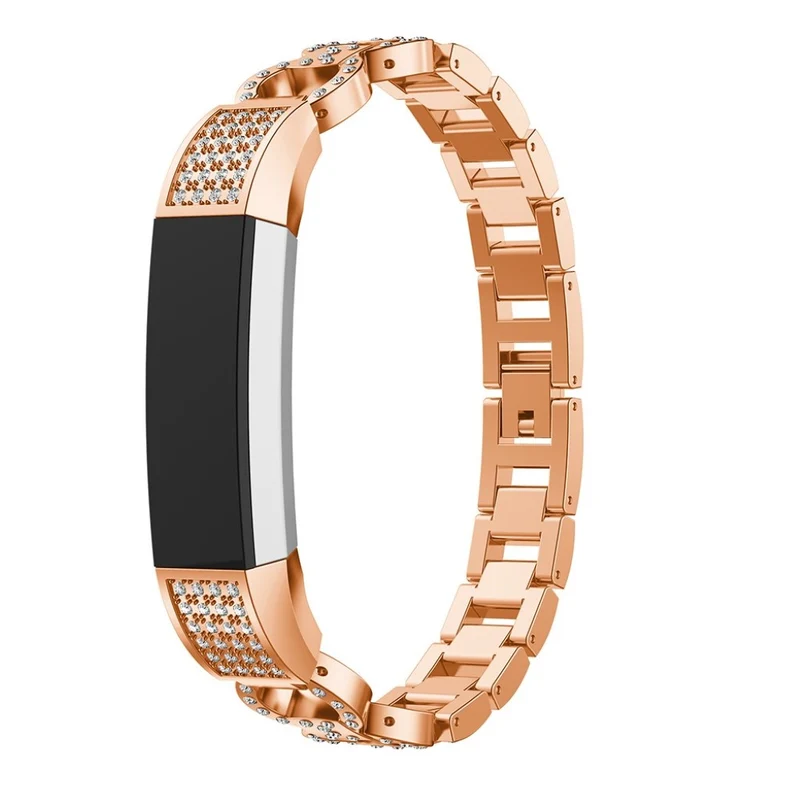 Sehr elegant Fitbit Alta HR Metall und Strass armband
