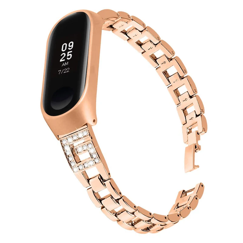 Xiaomi Mi Band 3 / Xiaomi Mi Smart Band 4 Metall und Strass armband