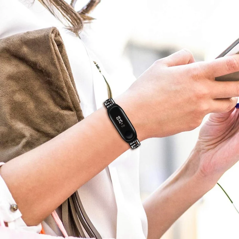 Xiaomi Mi Band 3 / Xiaomi Mi Smart Band 4 Metall und Strass armband
