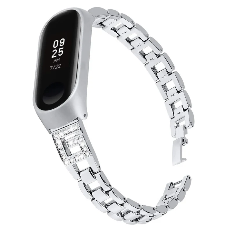 Xiaomi Mi Band 3 / Xiaomi Mi Smart Band 4 Metall und Strass armband